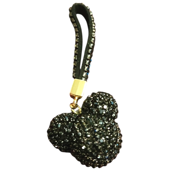Black Crystal Disney Mickey Mouse Keychain - Picture 1 of 3